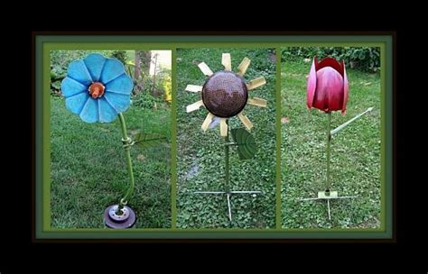 Upcycled Garden Tool Flowers Plow Blade Morning Glory Mower Blade