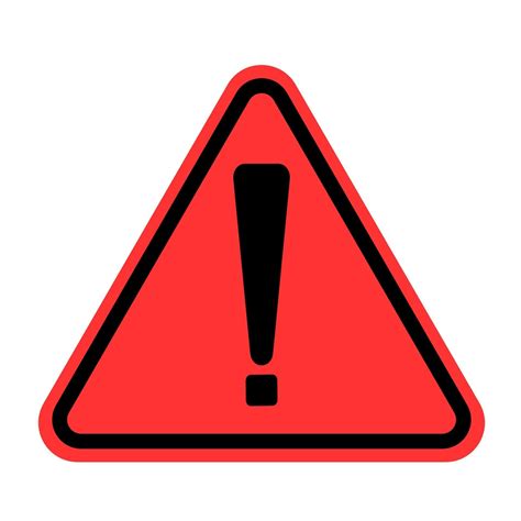 Exclamation Mark Symbol Warning Dangerous Icon On White Background