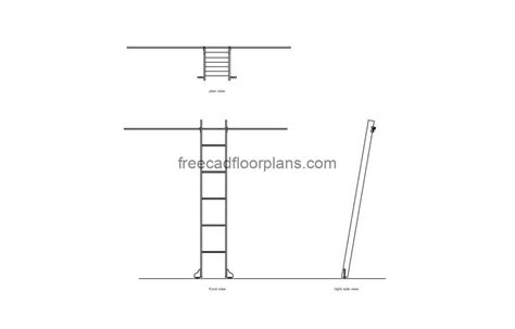 Library Rolling Ladder Autocad Block Free Cad Floor Plans