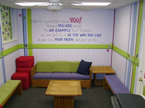 AFTER - Church Youth Room | Youth group rooms, Kids church rooms