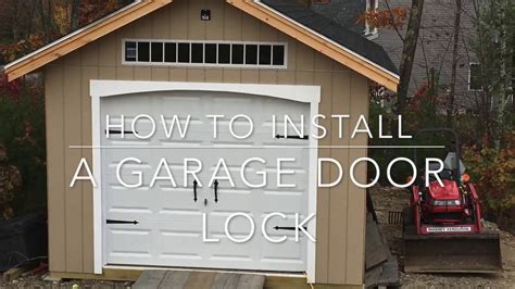 Drive the car inside the garage and put the garage door down. How To Install A Garage Door Lock - YouTube