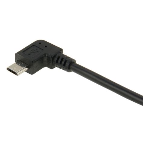 90 Degree Right Angle Short Micro Usb Charging Cable Black