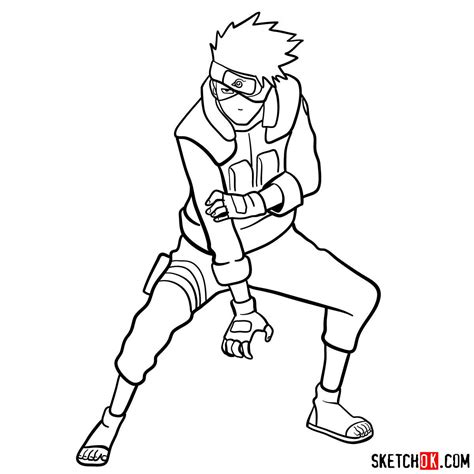 How To Draw Kakashi Hatake From Naruto Anime Sketchok Easy Drawing