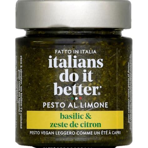 Italians Do It Better Pesto Vert Citron Monoprix Fr