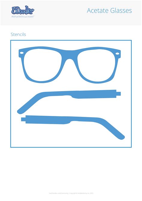 3d Pen Templates Glasses