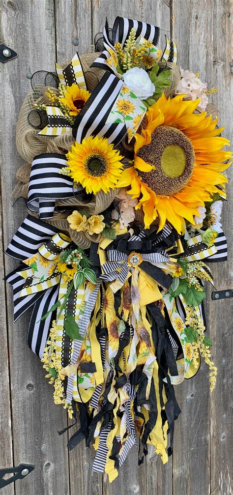 Reserved For Carol~ Fall Wreath Fall Sunflower Wreath Sunflower