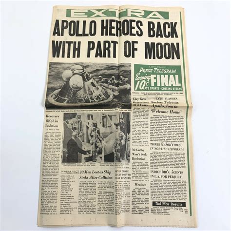 Apollo 11 1969 Newspapers From Los Angeles Nasa Neil Armstrong Etsy