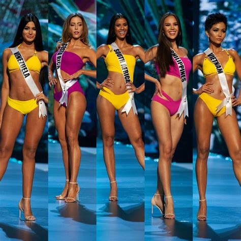 yellow swimsuits from the miss universe 2018 pageant pageant swimwear miss universe swimsuit