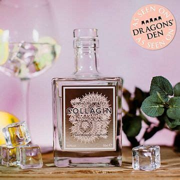 Overhanging lamps give you another excuse to read one more chapter in your favourite armchair. Collagin - Gin With Added Collagen 50cl | Gin gifts ...
