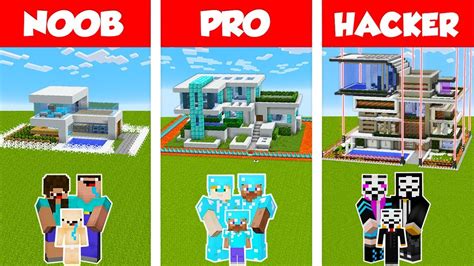 Minecraft NOOB Vs PRO Vs HACKER GOLEM STATUE HOUSE BUILD CHALLENGE In