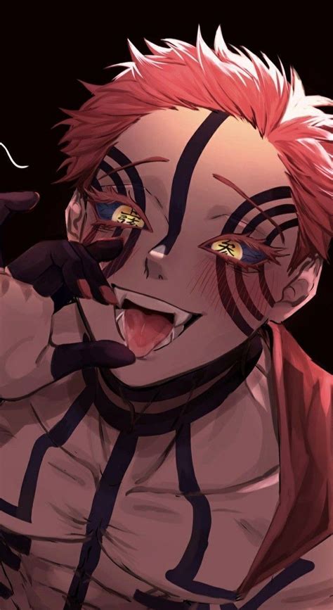 An Anime Character With Pink Hair And Piercings On His Face Holding A