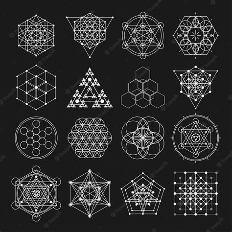 Premium Vector Sacred Geometry Vector Design Elements