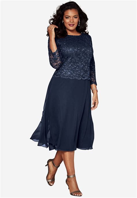 Lace Popover Dress Plus Size Special Occasion Dresses Full Beauty