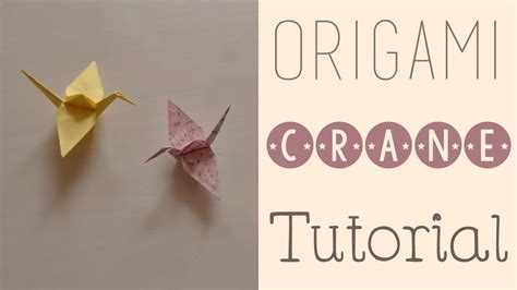 Origami Crane Tutorial Youtube
