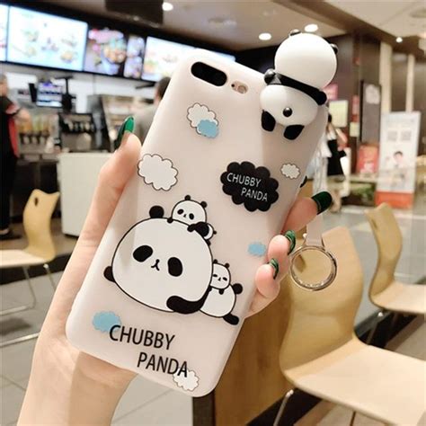 Kisscase 3d Cute Panda Cases For Iphone 7 7 8 Plus 6s 6 Plus Case