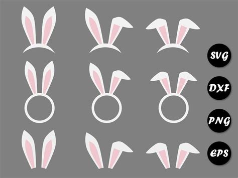Easter bunny ears svg Rabbit svg Bunny monogram svg Happy | Etsy in