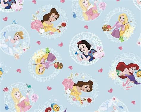 Disney Princess Fabric 100 Cotton Print Craft And Clothing Etsy In