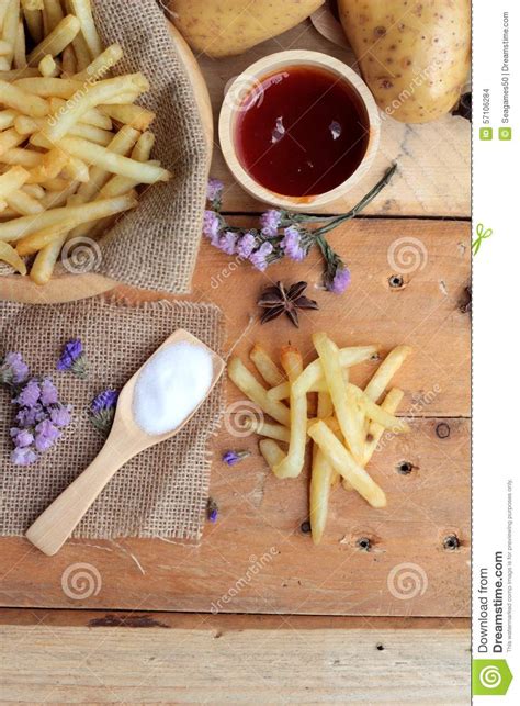French Fries With Ketchup Of Delicious Stock Photo Image Of Sliced
