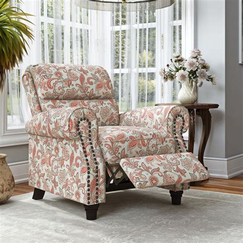 Rent To Own Copper Grove Jessie Prolounger Paisley Push Back Recliner