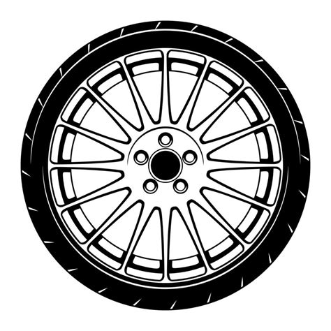 Car Wheel Illustration For Conceptual Design 2027287 Vector Art At Vecteezy