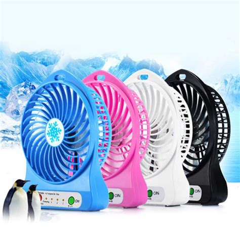 Home Desk Mini Fans Portable Led Light Mini Fan Summer Office Air