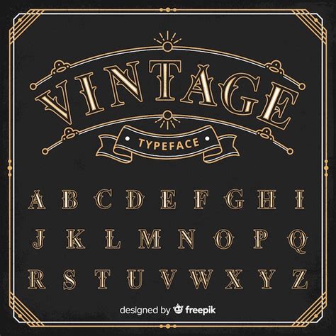Alfabeto Vintage Vector Gratis