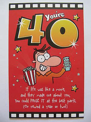 Special birthday cards for milestone birthdays share memories in fun ways, like this humorous 30th birthday greeting card suitable for a son, daughter, grandson. FANTASTIC 3 FOLD COLOURFUL FUNNY POEM YOURE 40 40TH BIRTHDAY GREETING CARD | eBay