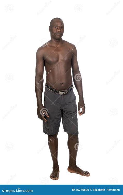 Hombre Negro Joven Con El Cuerpo Superior Desnudo Foto De Archivo Imagen De Forma Negro