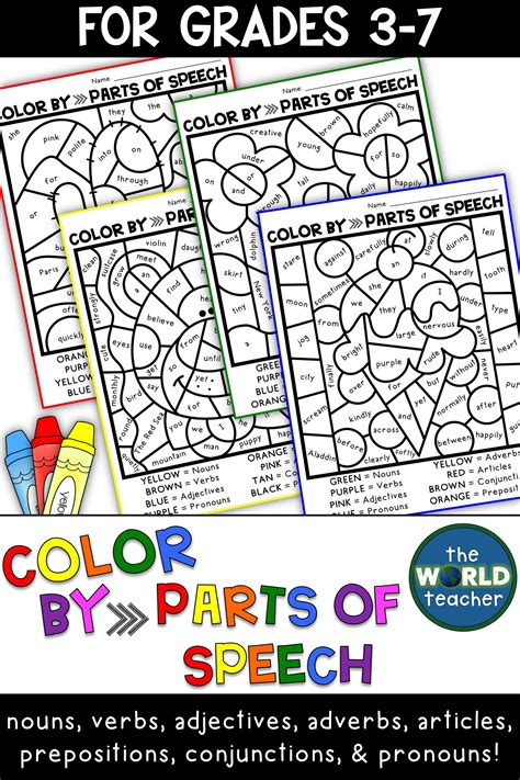 Color By Numbers Worksheets For Grade 3 7 With The Words Colors And