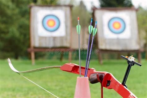 Archery Equipment Bow Arrows Stock Photo Image Of Accuracy