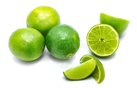 Lime Fruit Isolated On White Stock Image Image Of Lime Acid 103566869