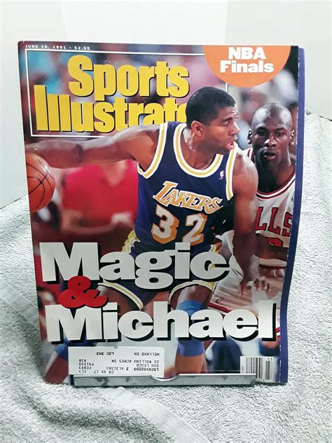1991 nba finals bulls vs lakers (game 5). Sports Illustrated June 1991 Jordan Bulls vs Magic Johnson ...