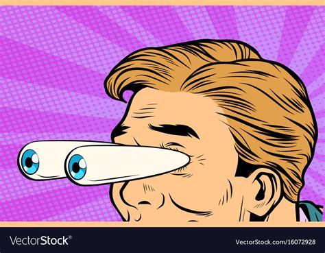 Cartoon Eyes Popping Out Shock Surprise Look Vector Image