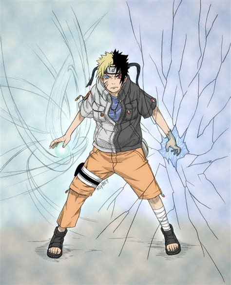 Image Result For Naruto Sasuke Rasengan Chidori Fanart Izuna Uchiha