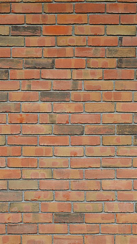 Download Wallpaper 800x1420 Bricks Wall Relief Orange Iphone Se5s