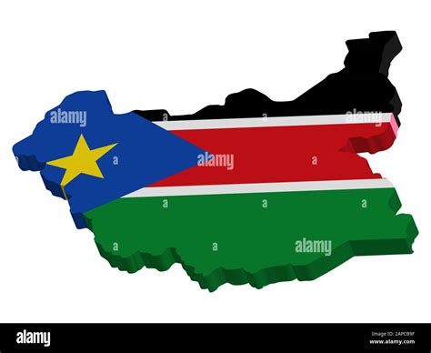 south sudan map flag vector 3d stock vector image and art alamy