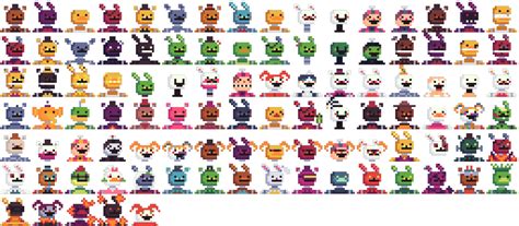 Updated Fnaf Pixel Art Characters Rfivenightsatfreddys