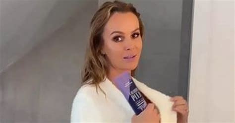 Amanda Holden Suffers Wardrobe Mishap While Whipping Off Dressing Gown
