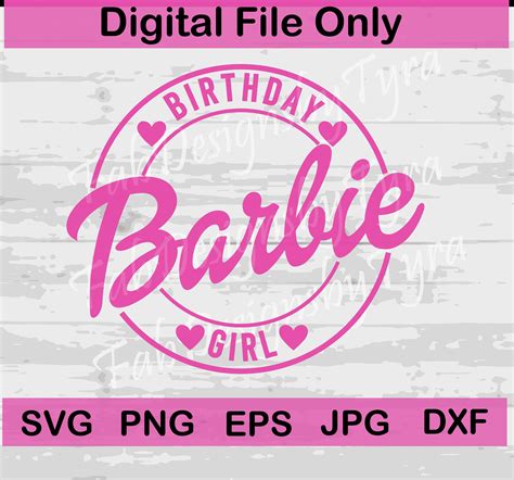 Lets Go Barbie Birthday Girl Barbie Logo Barbie Svg For Etsy