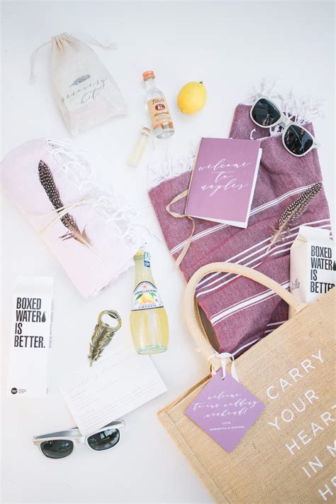 Wedding gift bags will not only make your guests feel appreciated and thought of but they are a great way to add a custom touch to your wedding. 46 Welcome Bags from Real Weddings | Martha Stewart Weddings