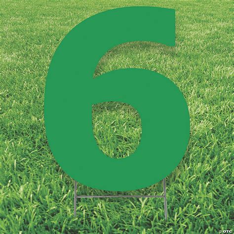 Green Number 6 Yard Sign Oriental Trading