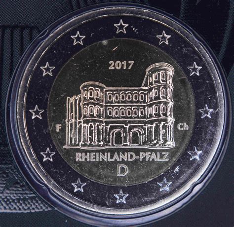 Germany 2 Euro Coin 2017 Rhineland Palatinate Porta Nigra In Trier