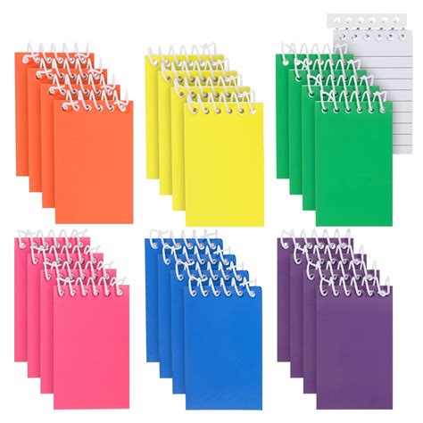 Buy Blue Panda 24 Pack Mini Notepads Rainbow Colored Notepads Bulk