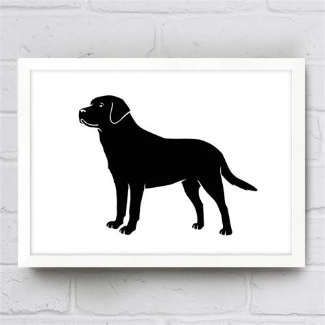 Labrador Dog Silhouette Print By Well Bred Design