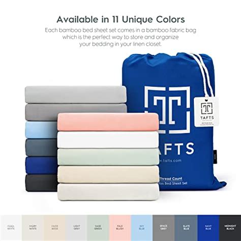 Tafts Bamboo Sheets Queen Size Bed Sheets 5 Piece Set Pure 100