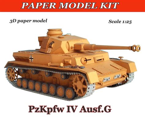 Paper Model Tank Military Tank Papercraft D Tank Paper Kit Tank Paper