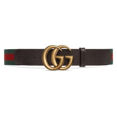 Gucci Canvas Web Belt With Double G Buckle In Red Lyst