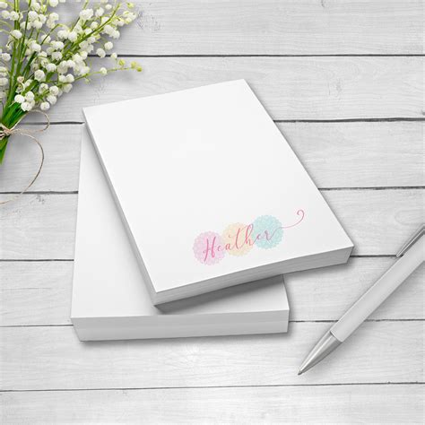 Personalized Note Pads Glued Note Pads Personalized Notepads Mandala