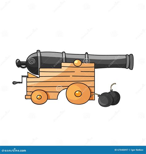 illustration of huge cannon stock vector illustration of barrel iron 67040097