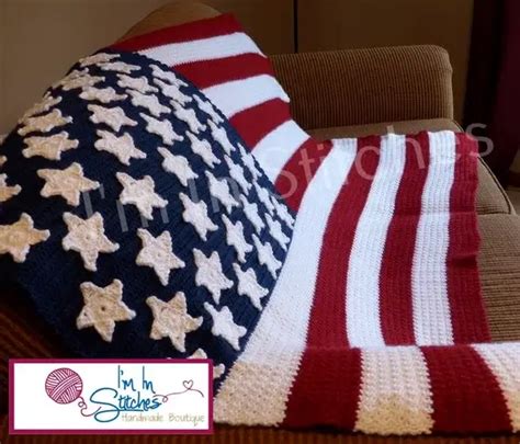 Crochet American Flag Blanket Pattern Weave Crochet